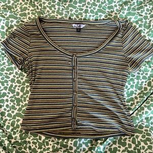 Violette Striped Crop Top